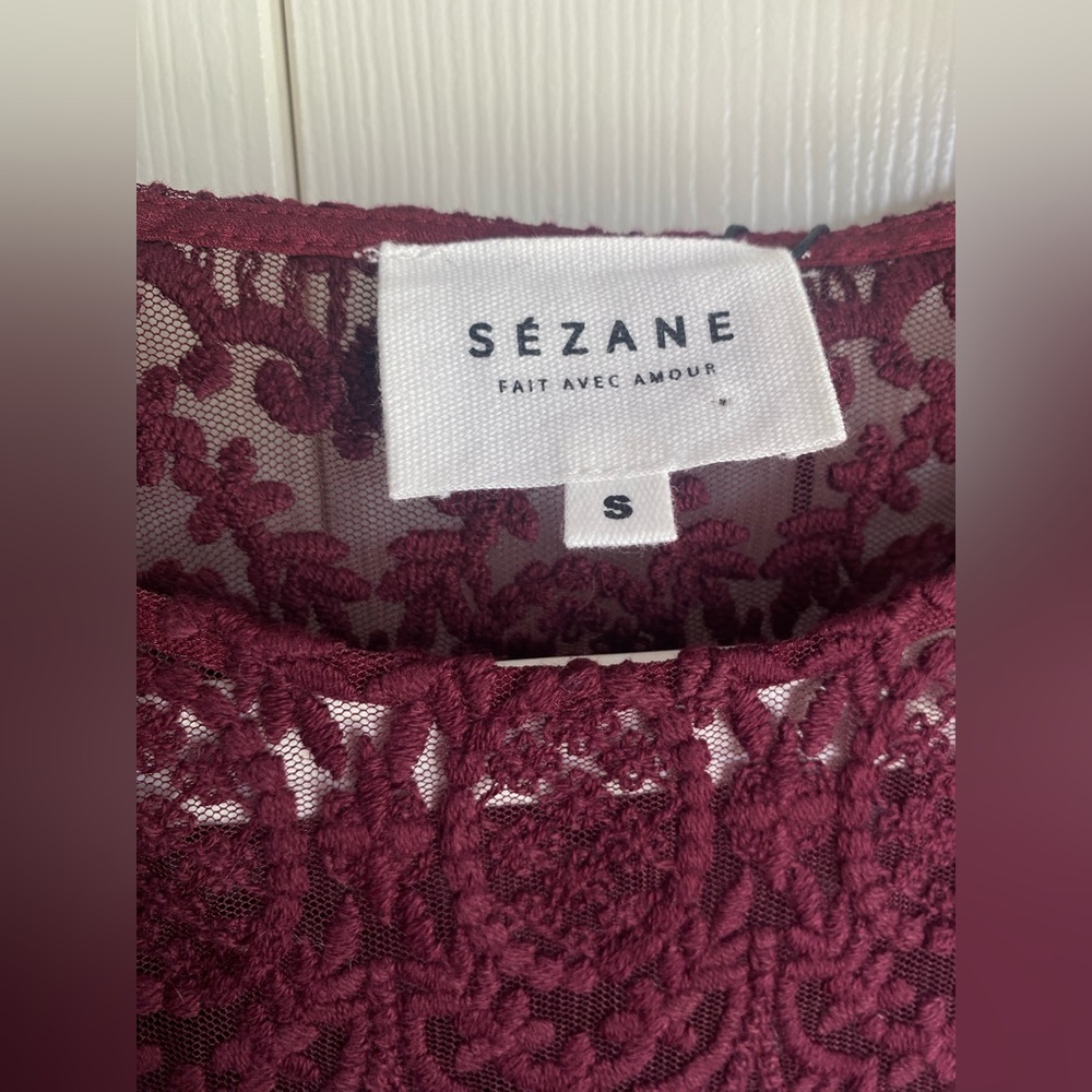Sézane Pull Grace sweater in prune - Picture 5 of 11